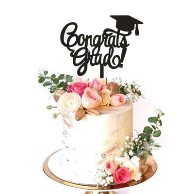 China Acrylic Cake Topper For School Party Cake Decoration Graduation Gift Graduation Cap Decoration for sale