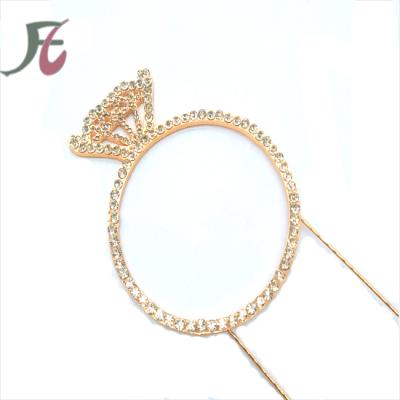 China Wedding Cake Topper 2021 Stunning Rhinestone New Product Ideas Occasion Cake Topper For Birthday Party Wedding Cake Decoration for sale