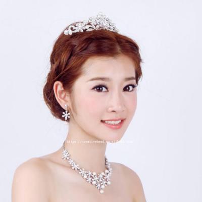 China 2021 CLASSIC mixed designs for fashion wedding bride jewelry pearl suit necklace earrings jewelry sets for sale