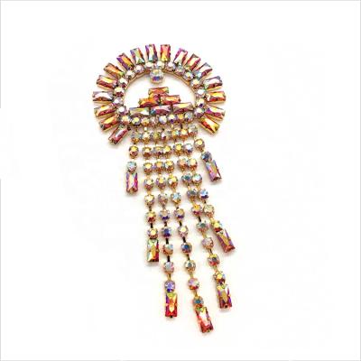 China Custom Stable Rhinestone Applique Setting Claw Rhinestone Patch Shoulder Applique for sale