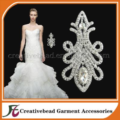 China Viable sew on bodice rhinestone applique for sale