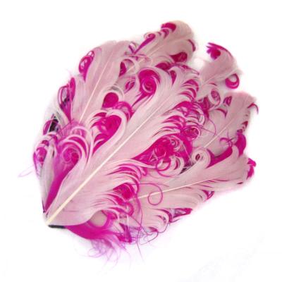 China Fashion Dyed Multi Color Feather Cushion Pads For Headbands Curly Goose Feather Pads On Sale for sale