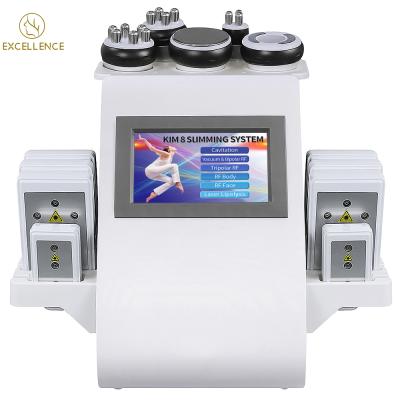 China Ultrasonic Weight Loss Cavitation Slimming Machine 6 in 1 Lipo Laser Body Vacuum Radio Frequency RF Salon Spa Beauty Equipment Diode for sale