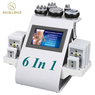 China Strong 6IN1 Weight Loss 40K Vacuum Cavitation RF Diode Lipo Laser Slimming Machine for sale