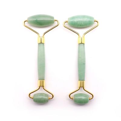 China Portable Natural Jade Powder Massager Crystal Roller Beauty Crystal Scraping Facial Set for sale