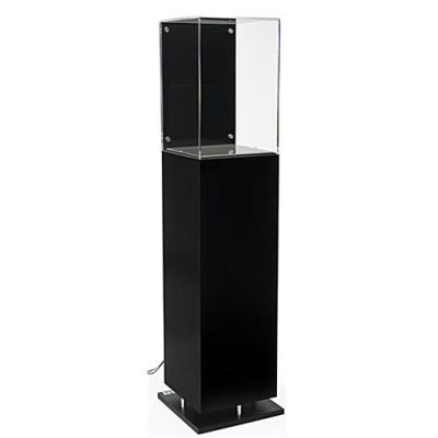 China Ships Fully Assembled Pedestal Digital Display Case with Ambient Light, Factory Price MDF Tempered Glass Customized Souvenir Display Case for sale