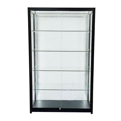 China Super Mall Trophy Medal Display Case with 4 Adjustable Glass Shelves for sale