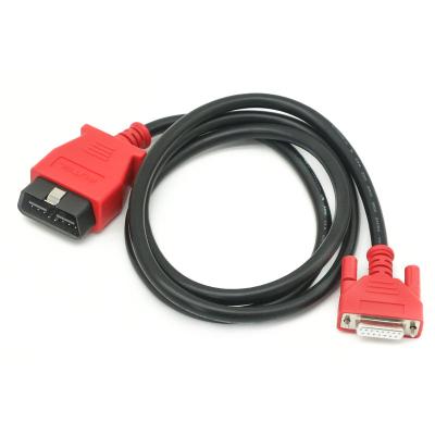 China Universal OBD2 main test data cable DB15 for AUTEL DS808/MS905/MS906/MS908 to OBD2 car diagnostic instrument connection line 1.5 meters for sale