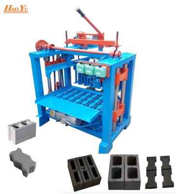 China Building Material Shops Electric Manual Concrete Hollow Block Cement Hollow Brick Making Machine For Sale In Cebu for sale