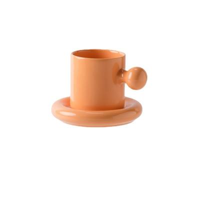 China Large capacity 400ml ceramic cup viable overall personality cute household milk cup coffee cup for sale