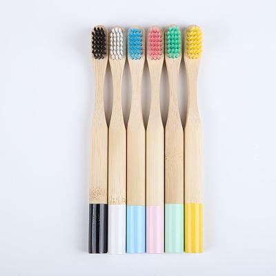 China Custom Made Light And Comfortable Biodegradable Nature Bamboo Toothbrush Handle Bamboo Toothbrush Paper Box For Kids Or Customized for sale