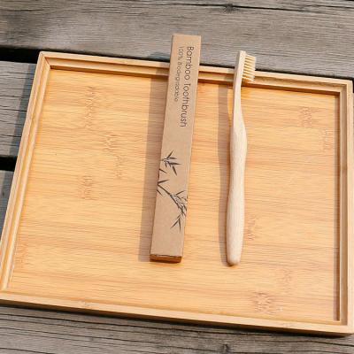 China Custom Wholesale Eco Friendly Biodegradable Black Soft Bamboo Toothbrush Handle Lightweight And Comfortable Free Sample for sale