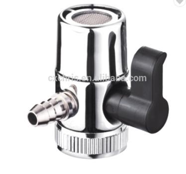 China water filter faucet adapter, 1/4, 3/8, 1/2 diverter valve for water filter/two way diverter valve with switch KLS-50-2 for sale