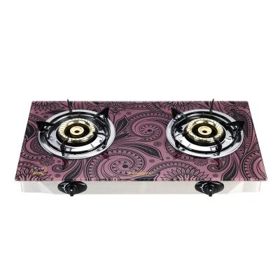 China Luxury multi tempered glass cooker manufacturer price table top gas cooker brass gas cooker for sale