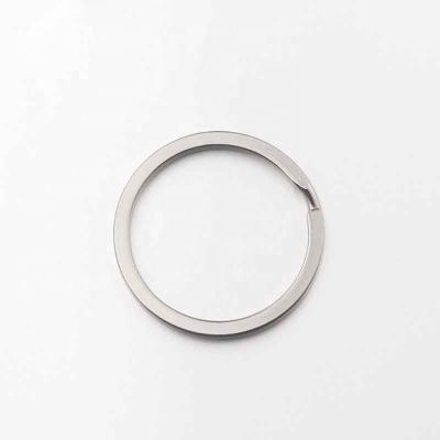 China Fashion and Simple Wholesale 30mm Flat Style Stainless Steel Key Ring Keyrings for DIY Key Chain Accessories for sale