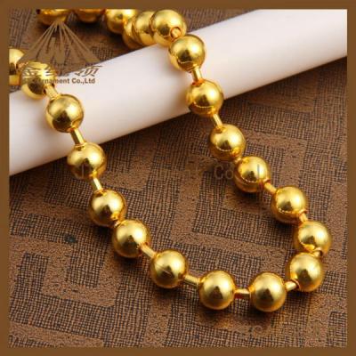 China Necklace Novelty Bead Ball Colorful Copper Chain for sale