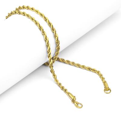 China Wear/Dress Accessory/Chinese Gift/Necklace/Bag Accessories Yellow Gold Stainless Steel Rope Chain Decoration Supplier 18k For Necklace for sale