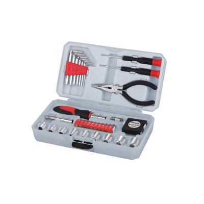 China High Quality Home Use Tool Kit 35pcs Plastic Organized Tool Box Packed Household Tools, Hot Sale Tool Kit for sale