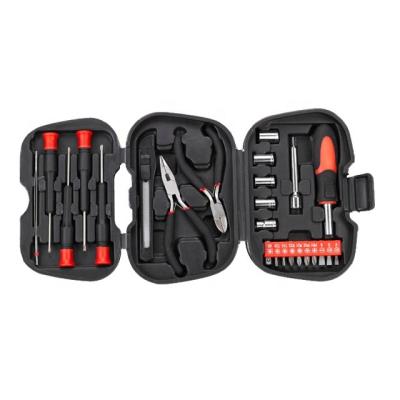 China Hot Sale Small Tool Box 26pcs Home Use Small Tool Kit Set In Folded Mini Case for sale