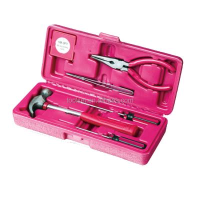 China Promotional Mini Set 7pcs Mini Pink Tool Kit, Mini Repair Tool Kit in Pink for sale