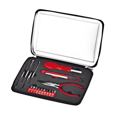 China DIY Tools 18pcs Tin Box Package Gift Tool Kit , Promotional Mini Tool Kit Set for sale