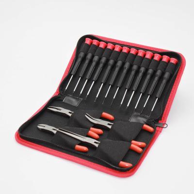 China Promotional Item 17pcs Tool Bag Set, Precision Screwdrivers, Various Type of Mini Pliers for sale