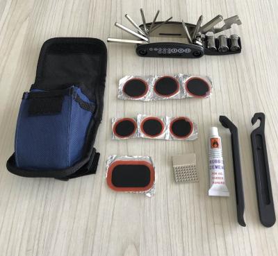 China Easy take away for DIY repairing bicycle tire repairing tool kit bag, bicycle tool kit set for sale