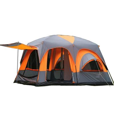 China Diagonal type two tying halls and one hall tent, rain proof, sun protection and waterproof wind proof camping tent party family tent for sale