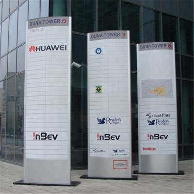 China Indoor outdoor aluminum promotional 3d metal outdoor promotional building led illuminated pylon signage for sale