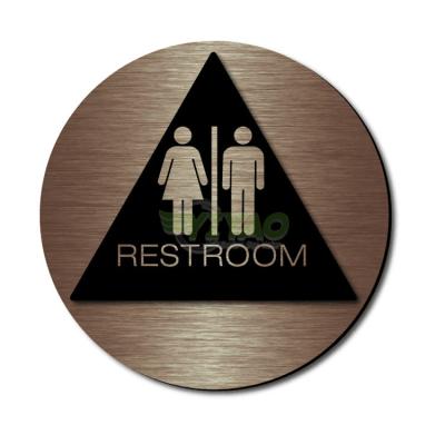 China YIYAO Modern Vintage Door Toilet Wash Room Decorative Sign For Hotels for sale