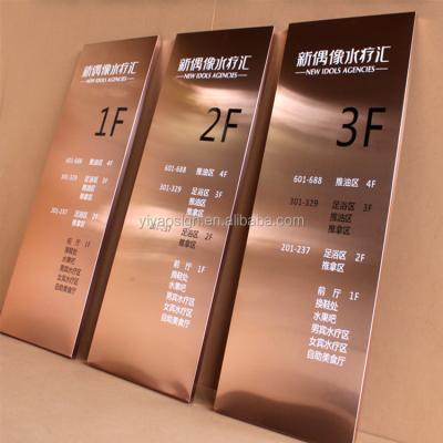 China Custom Luxury Architectural Interior Signage of Real Estate/Store/Building/Office YIYAO for sale