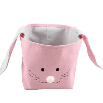 China 2020 Easter Felt New Arrivals Bunny Bucket Easter Candy Bag Plush For Easter Gifts Felt Pot for sale