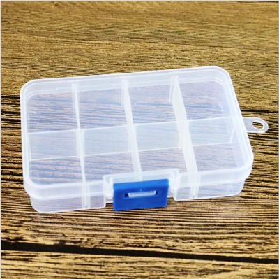 China Sustainable PP Plastic 8 Compartments Transparent Adjustable Electronic Components Storage Box Beads Box for sale