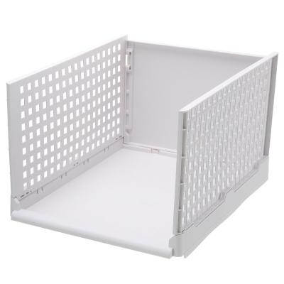 China Sustainable Multifunctional Stacking Collapsible Plastic Storage Drawers Basket for sale