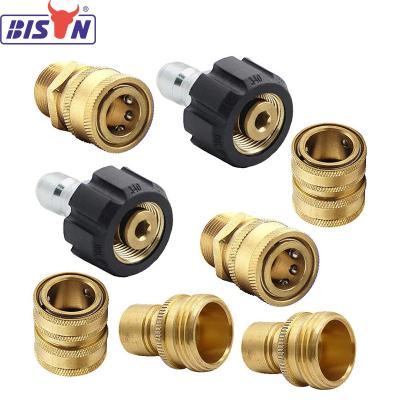 China Hotels Pressure Washer Adapter Set M22 14mm Swivel to 3/8 Quick Connect Kit for sale