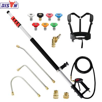 China Hotels Bison Gutter Cleaning Commercial Grade Pressure Washer Spray Telescoping Extension Wand for sale