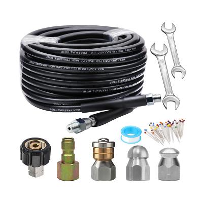 China Popular Bison 50FT 5800PSI 1/4 Inch NPT Sewer Jetter Drain Cleaner Hose for Pressure Washer for sale