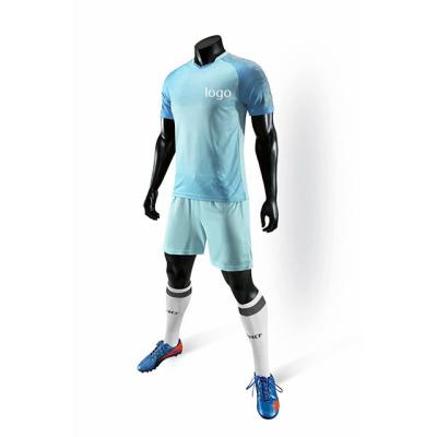 China Soft Online Wholesale OEM 100% Polyester Men's And Women's Football Soccer Uniforms High Quality for sale