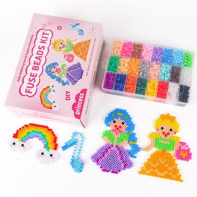 China Creative Perpler Educational Package Hama Beads Iron Beads Rainbow Colors Box Toy Beads Arts And Craft Gifts for sale