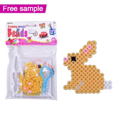 China 2022 Montessori Children's Popular Sensory Toy Rabbit Perler Hama Ironing Bead Set Eco-friendly Handmade Creative Puzzle Educational Toys for sale