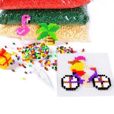 China DIY TOY Wholesale 2.6mm Bulk Mini Hama Perler Beads Children's Educational Toys 3d Diy 72 Colors Melt Beads for sale