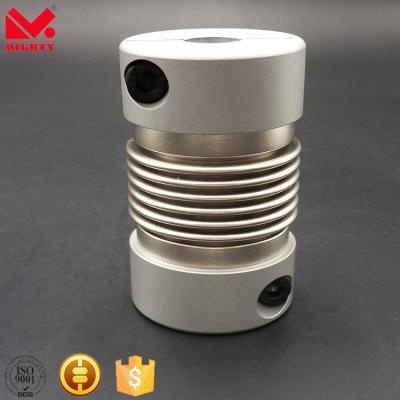 China Factory Step Motor Metal Bellows Coupling Diameter 20mm External Flange Aluminum Drive Shaft Coupler for sale