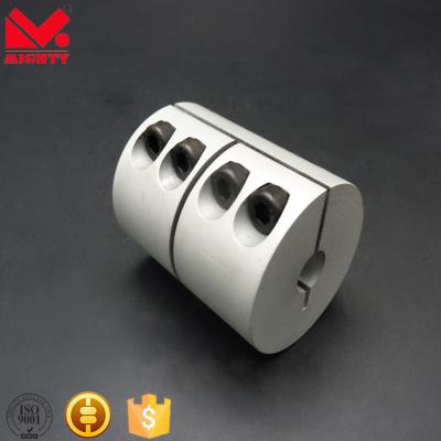 China Factory 5mm Keyway 15mm OD Aluminum Rigid Coupling Slot Shaft Coupler With Standard Bolt for sale