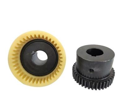 China Factory Bowex Coupling Size 19 24 Tooth Curved Couplings With Nylon Sleeve DIN6885 Durable Gear Coupling for sale