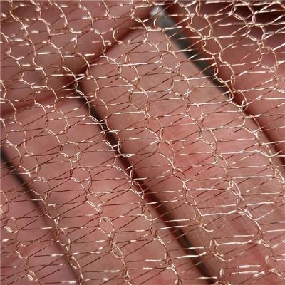 China High Strength Durability Durable Copper Knitted Wire Mesh Gas-Liquid Filter Knitted Mesh for sale