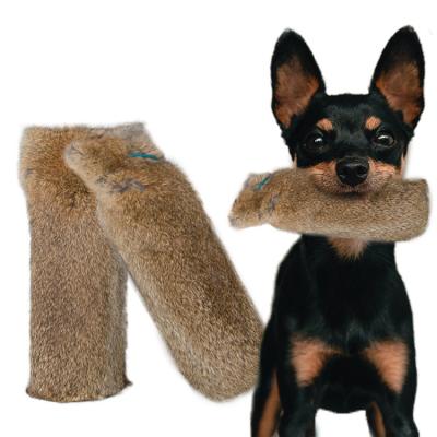 China Sustainable Interactive Pet Toys Dog Sandbag Rabbit Hair Dog Training Chew Toy for sale