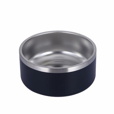 China Sustainable Customized New Logo 32OZ/64OZ Stainless Steel Pet Bowl For Dog And Cat for sale