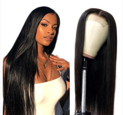 China Wholesale Raw Straight Human Hair Full Lace Wig Preplucked Glueless Full Lace Frontal Wigs In Stock for sale