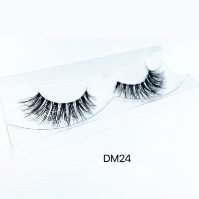 China 25MM Strip Lashes Clear Custom Invisible Strip Lashes Clear Label Mink Lashes for sale