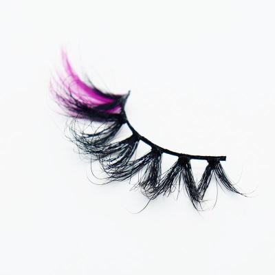 China Best factory price 25MM clean brand lashes 3d mink eye colored lashes for sale